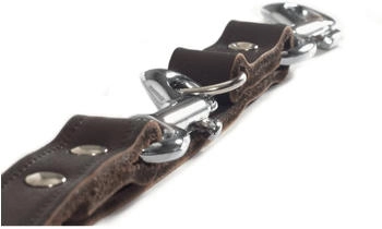 Beeztees Hundeleine Leder, verstellbar braun, Maße: 200 cm / 18 mm