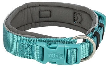 Trixie Premium Halsband, extra breit, aqua/grafit, Größe: M-L