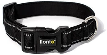 Lionto verstellbares Hundehalsband schwarz L