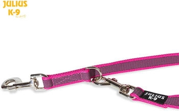 Julius K-9 Julius-K9 Leine Super Grip, doppelt verstellbar, pink, Maße: 2,2 m / 20 mm
