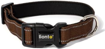 Lionto verstellbares Hundehalsband braun L