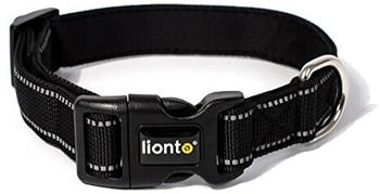 Lionto verstellbares Hundehalsband schwarz S