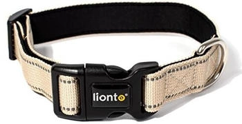 Lionto verstellbares Hundehalsband beige M