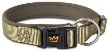 Rudelkönig Hundehalsband - Gepolstertes Halsband Bella grün 25 cm, 30 cm