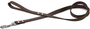 Beeztees Hundeleine Leder genietet braun, Maße: 130 cm / 20 mm