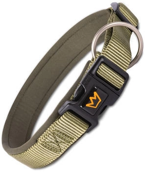 Rudelkönig Hundehalsband - Gepolstertes Halsband Bella grün 50 cm, 55 cm