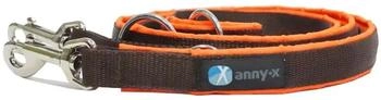 Anny-x AnnyX Führleine Classic Bolt Protect Leuchtorange / Braun