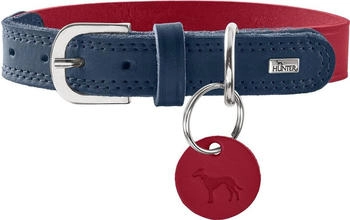HUNTER Halsband Lemvig S (40), rot/dunkelblau
