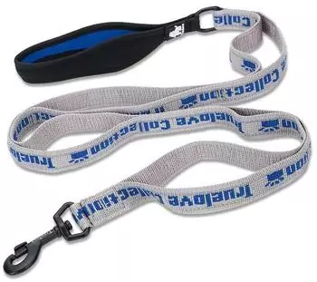 Truelove Nylon Leine mit Neopren unterlegtem Griff grau/blau, Größe: S
