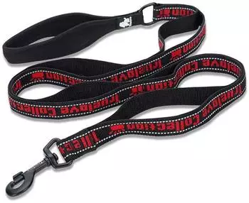 Truelove Nylon Leine mit Neopren unterlegtem Griff schwarz/rot, Größe: M