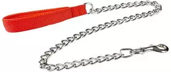 Duvo+ Kettenleine mit gepolsterten Griff rot, Maße: 100 cm / 2 mm