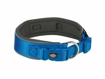Trixie Premium Halsband, extra breit, royalblau/grafit, Größe: S-M