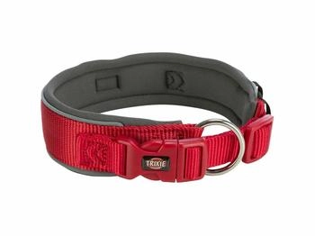 Trixie Premium Halsband, extra breit, rot/grafit, Größe: XS-S