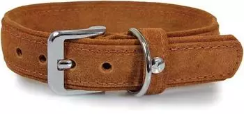 Das Lederband Hundehalsband Toronto cognac/cognac, Länge: 20 cm / Breite: 12 mm