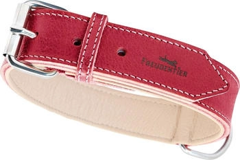 Freudentier gefüttertes Halsband aus Leder rot 57 cm, 3 cm