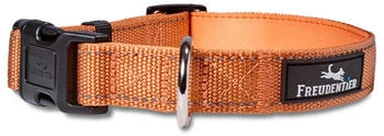 Freudentier Hundehalsband, leicht & komfortabel, Clyde Kollektion orange S