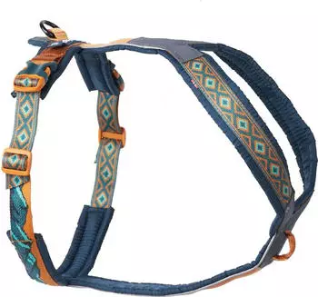 Non-stop dogwear Hundegeschirr Line Harness 5.0 Rachel Pohl Signature Edition teal/oak