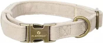 Flamingo Hundehalsband Janka beige, Gr&ouml;&szlig;e: M