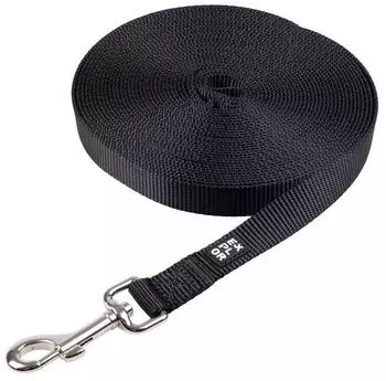 Duvo+ Trackingleine flach Classic schwarz, 15 m / 20 mm