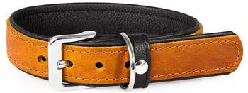 Das Lederband Hundehalsband Vancouver Maroon/Black, Länge: 60 cm