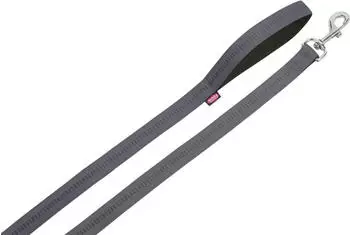 Nobby Leine Soft Grip dunkelgrau/schwarz, Ma&szlig;e: 120 cm / 25 mm