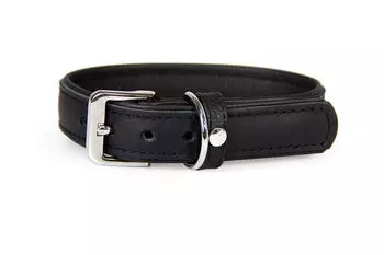Das Lederband Hundehalsband Vancouver mocca/caramel, Länge: 40 cm / Breite: 25 mm