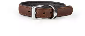 Das Lederband Hundehalsband Vancouver Mocca/Black, Länge: 55 cm