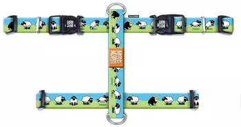 Max & Molly H-Geschirr Black Sheep L Hals 46&ndash;77 cm Brust 71&ndash;98 cm 2,5 cm (MM189016)