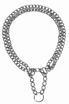 Trixie Zug-Stopp-Kettenhalsband, 2-reihig, M-L, 45cm/2,5mm
