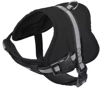 Love Story Essentiel Komfort-Geschirr verstellbar, Polyester, schwarz, S/33>45cm (6ANI771NR)