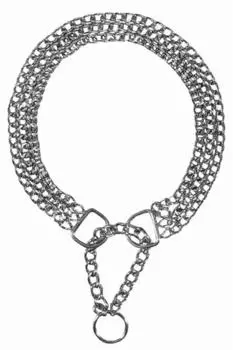 Trixie Zug-Stopp-Kettenhalsband, 3-reihig, L-XL, 60cm/2,5mm