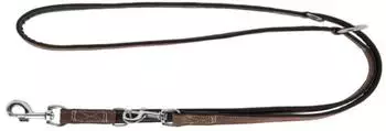 Kerbl Pet California F&uuml;hrleine, verstellbar, braun, 200cm/20mm