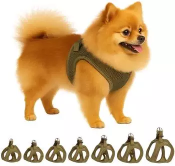 Flamingo Step&Go Bento Hundegeschirr khaki, Größe S (524132)