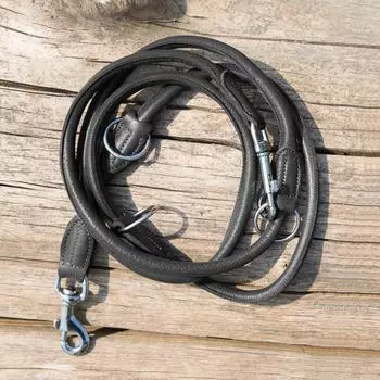 Kieffer Dressur-Hundeleine Ultrasoft rundgen&auml;ht, schwarz, 200cm (52899)