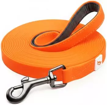 Rudelkönig Schleppleine mit Handschlaufe, PVC-beschichtet, orange, 5m