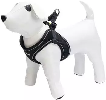 Beeztees Parinca Step-In Hundegeschirr, schwarz, Nylon, 44-55cm (747383)