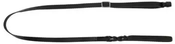 Kerbl GoLeyGo 2.0 Flat Führleine, Leder, schwarz, 105-165cm, 20mm (87016)