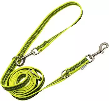 Sprenger F&uuml;hrleine gummiert, 3-fach verstellbar, signalgelb, 230cm