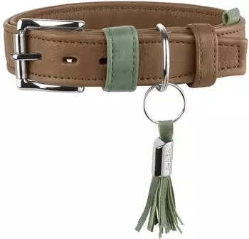 HUNTER Halsband Portofino taupe/t&uuml;rkis, Gr&ouml;&szlig;e: S / 45 cm