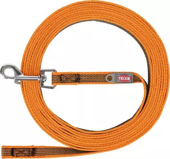 Trixie Schleppleine gummiert, orange, S-M, 15m/15mm