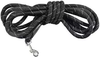 Croci Bobby Walk Tubuläre Hundeleine, Nylon, schwarz, 10m x 1,2cm (CR-LG03WA_31_000)