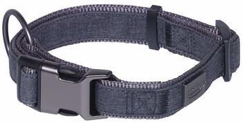 Nobby Halsband Linen Deluxe S-M 28-40cm schwarz/grau