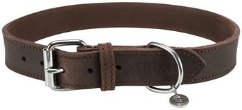 Trixie Fettleder-Halsband dunkelbraun L-XL