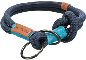 Trixie BE NORDIC Zug-Stopp-Halsband dunkelblau/hellblau S-M