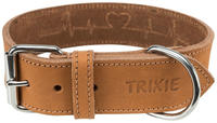 TRIXIE Hunde-Halsband Rustic Fettleder-Halsband Heartbeat - braun - 47&ndash;55...