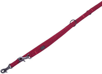 Nobby F&uuml;hrleine Linen Deluxe rot 200cm 16mm