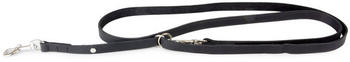 Das Lederband Verstellbare Führleine Weinheim schwarz 210cm 18mm