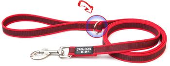 Julius K-9 IDC Color & Gray Leine mit Schlaufe & D-Ring 1,8m 20mm rot