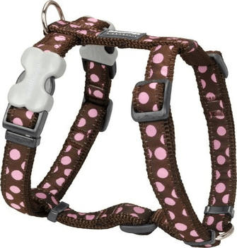 Red Dingo Harness One Touch Style Pink Spots