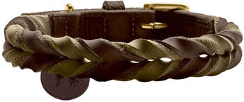 Hunter HUNTER Halsband Solid Education Duo Gr&ouml;&szlig;e 45 dunkelbraun/oliv